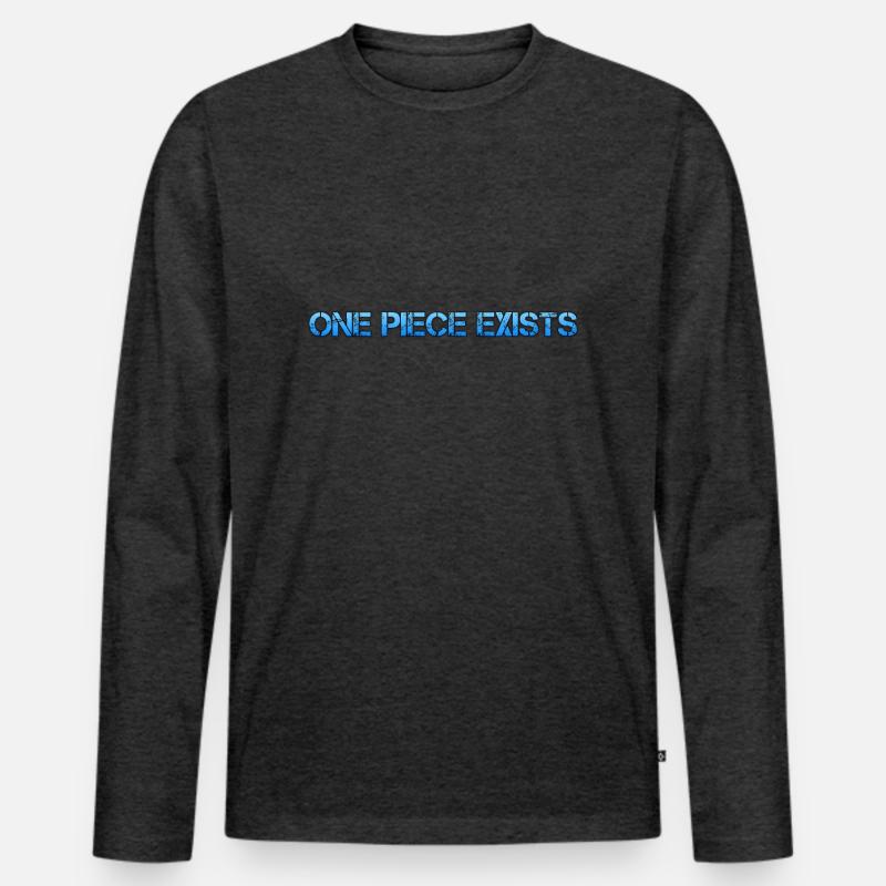 Das One Piece existiert - Männer Premium Bio Langarmshirt - Anthrazit meliert
