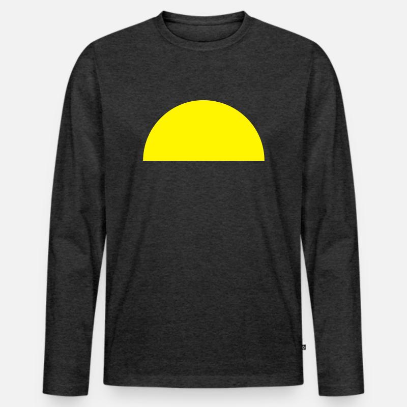 Halbkreis / half circle (1c) - Männer Premium Bio Langarmshirt - Anthrazit meliert