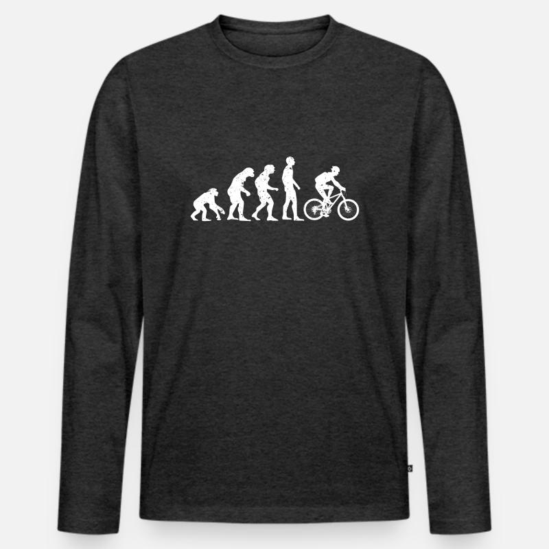 FAHRRADEVOLUTION! - Männer Premium Bio Langarmshirt - Anthrazit meliert