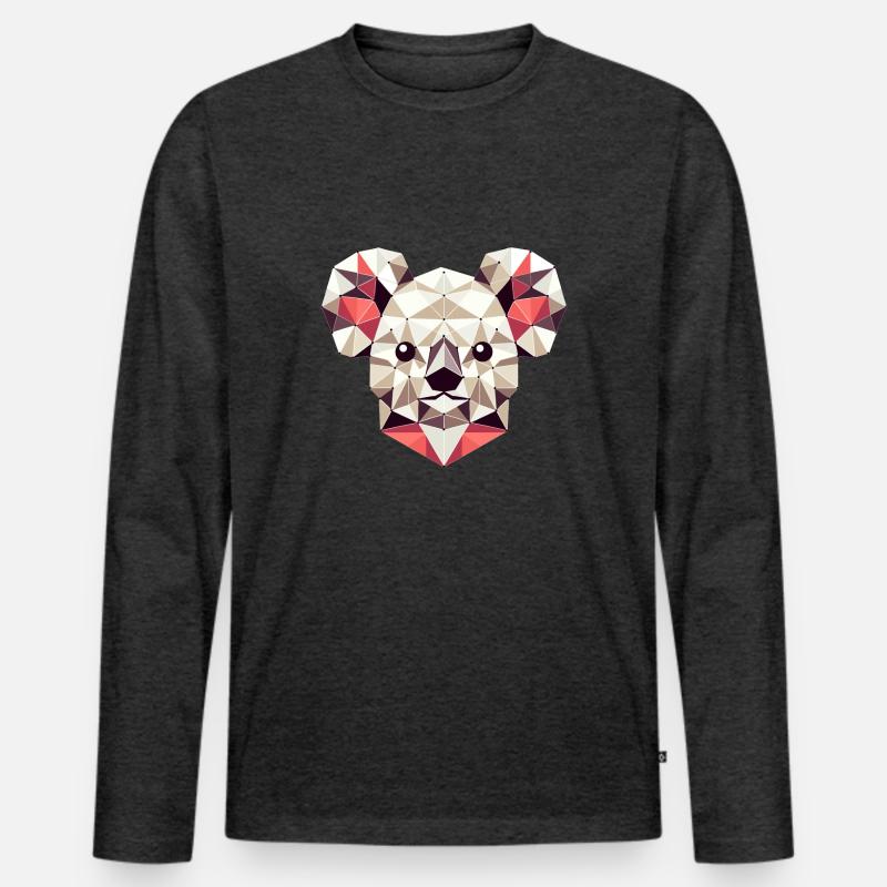 Koala // koala - Männer Premium Bio Langarmshirt - Anthrazit meliert