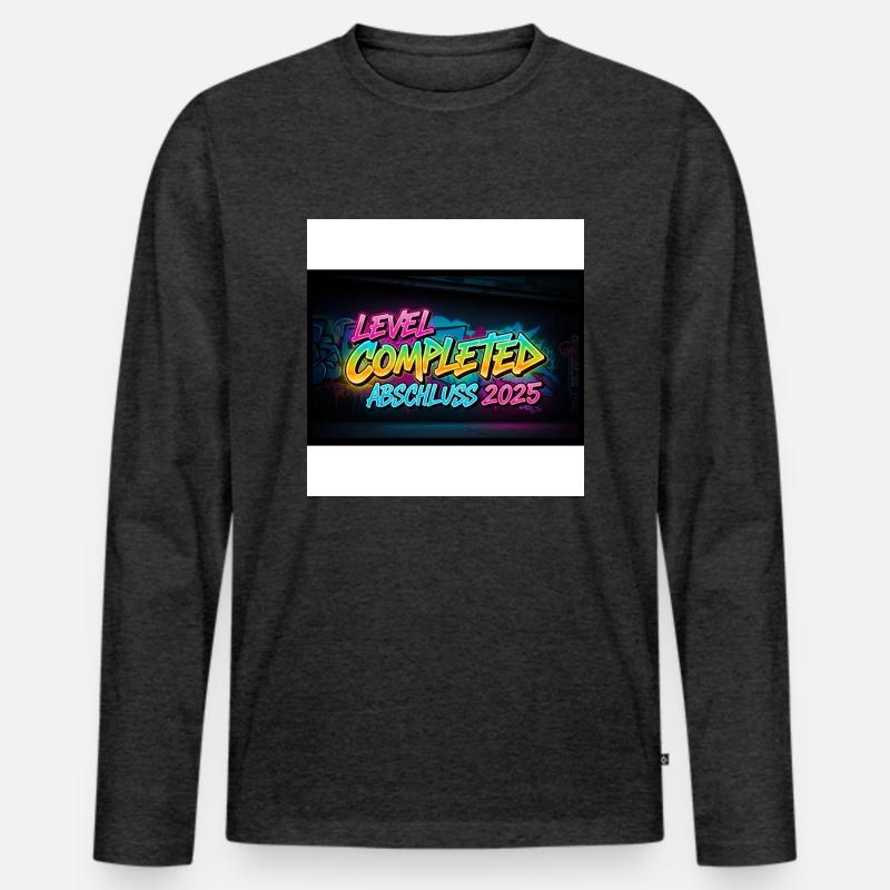 Stylisches Abschluss 2025 Design – Perfekt - Männer Premium Bio Langarmshirt - Anthrazit meliert