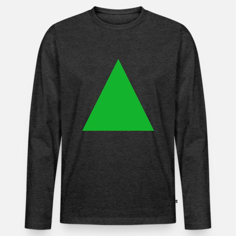 Dreieck / Triangle (1c) - Männer Premium Bio Langarmshirt - Anthrazit meliert