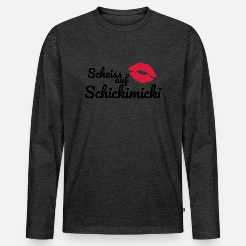 Schickimicki - Mallorca - Männer Premium Bio Langarmshirt - Anthrazit meliert