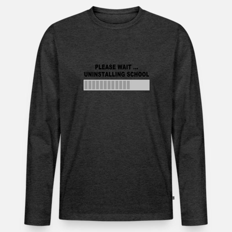 Schule Abschluss Lustiges Geschenk - Männer Premium Bio Langarmshirt - Anthrazit meliert
