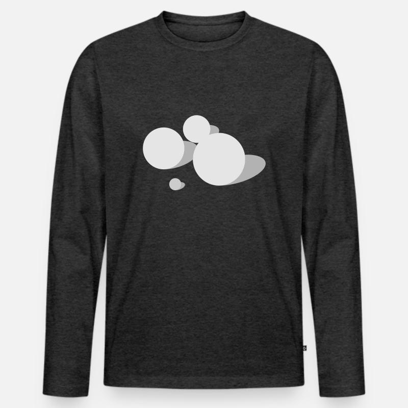 Boule 3 - Männer Premium Bio Langarmshirt - Anthrazit meliert
