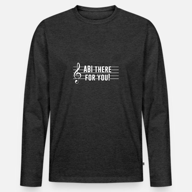 ABI è qui per te! - Maglia a manica lunga ecologica premium da uomo - antracite melange