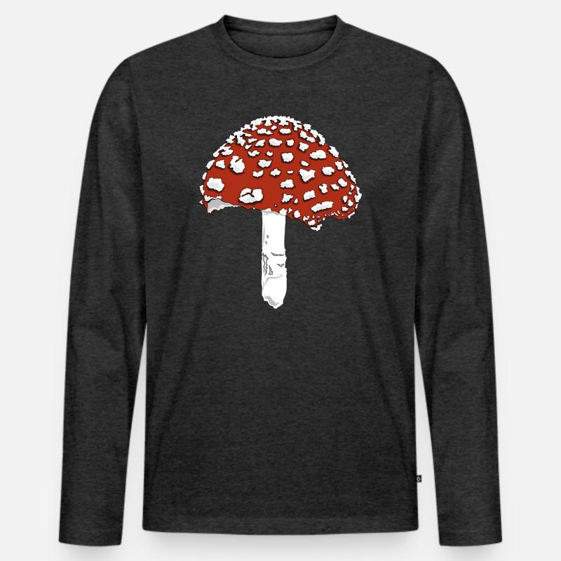 Toadstool toadstool amanita - Men's Premium Organic Long Sleeve Shirt - heather anthracite