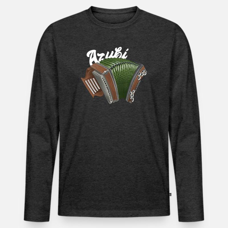 Azubi // hell | ZiachON! - Männer Premium Bio Langarmshirt - Anthrazit meliert
