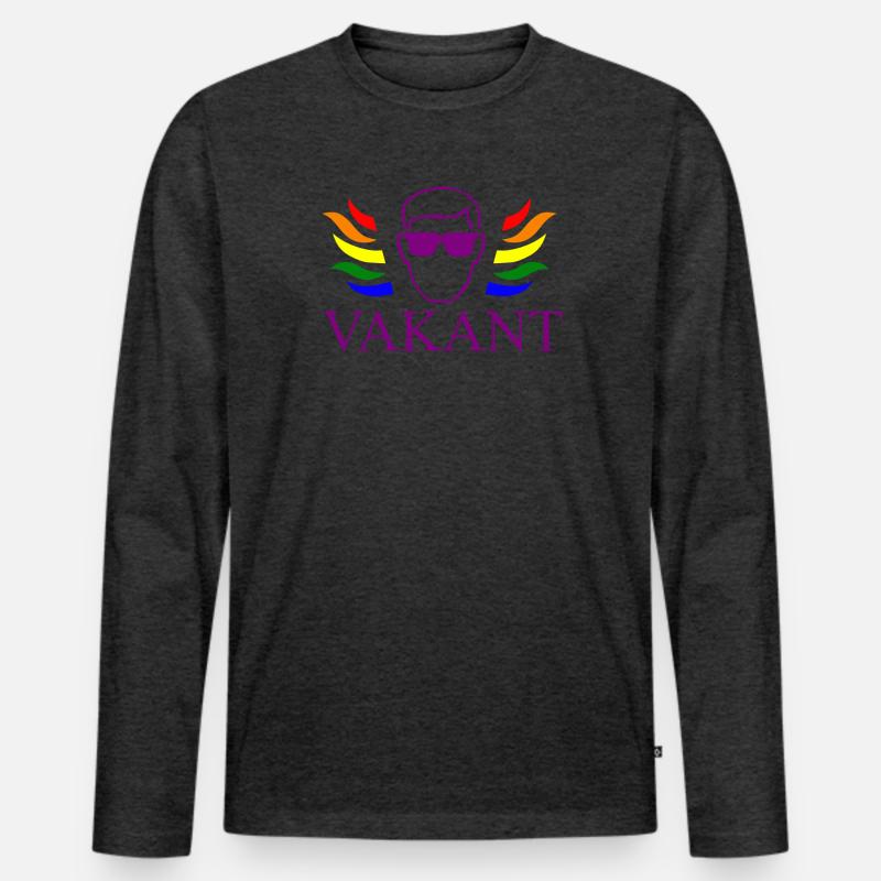 Vakant / Vacant Typ - Männer Premium Bio Langarmshirt - Anthrazit meliert