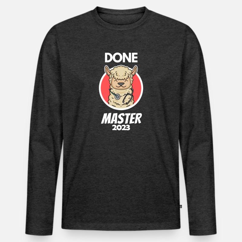 Master 2023 - Männer Premium Bio Langarmshirt - Anthrazit meliert