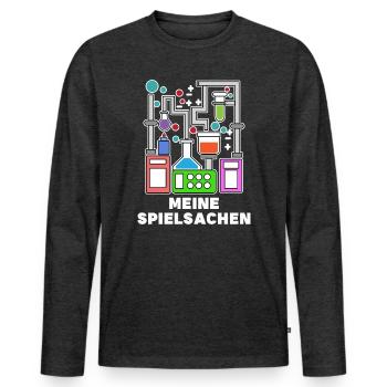 Career Statement Scientist Success Job - Men's Premium Organic Long Sleeve Shirt - heather anthracite - Front - Nico (187cm)