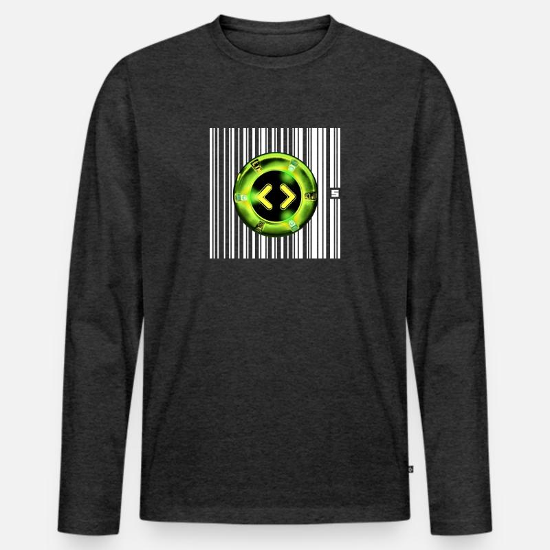 SPOT - BEREIT - Männer Premium Bio Langarmshirt - Anthrazit meliert
