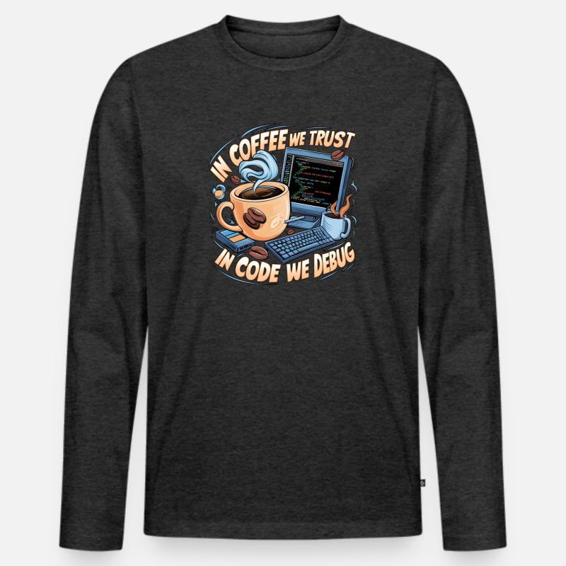 CoffeeCode Debug : Dans le code, nous déboguons T-shirt manches longues Premium bio Homme