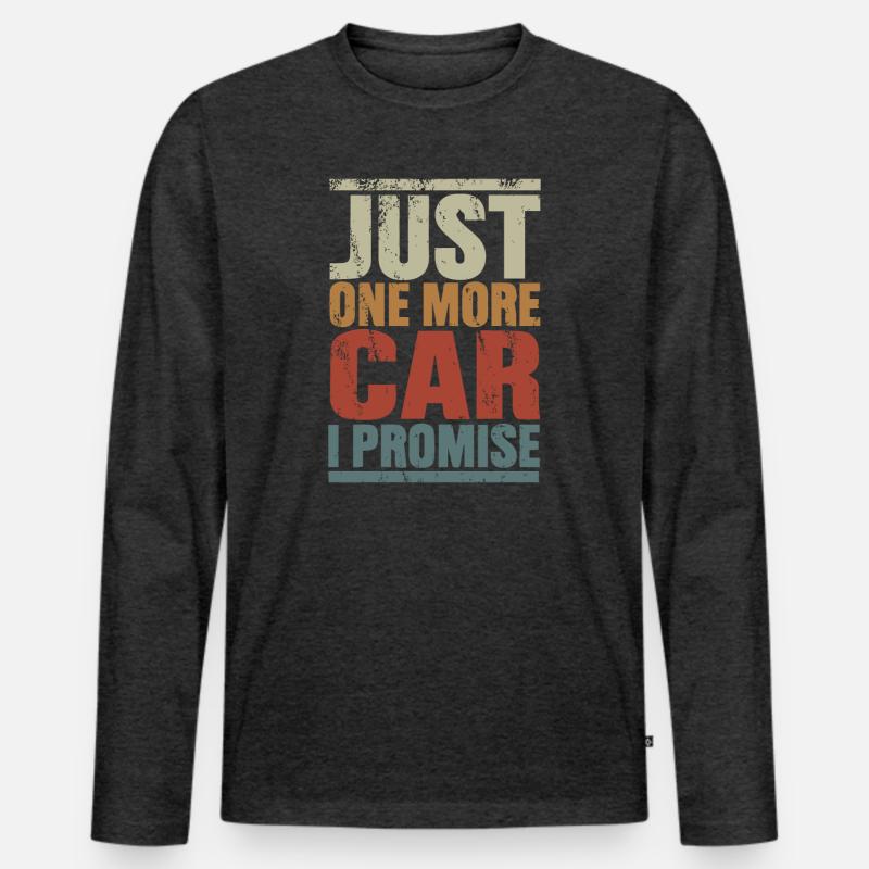 Nur noch ein Auto, versprochen - Männer Premium Bio Langarmshirt - Anthrazit meliert
