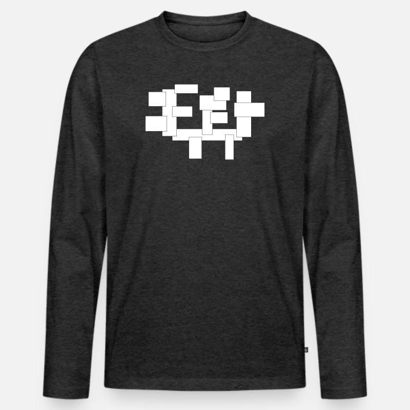 rectangles simplement des carrés en composition - T-shirt manches longues Premium bio Homme - anthracite chiné