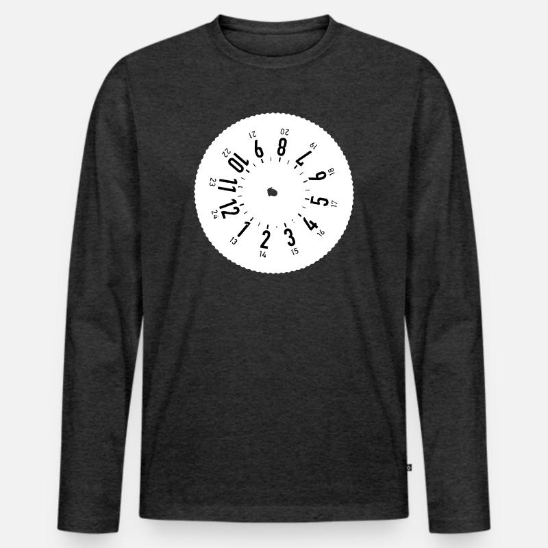 Fahrtenschreiber 24/7 - Männer Premium Bio Langarmshirt - Anthrazit meliert
