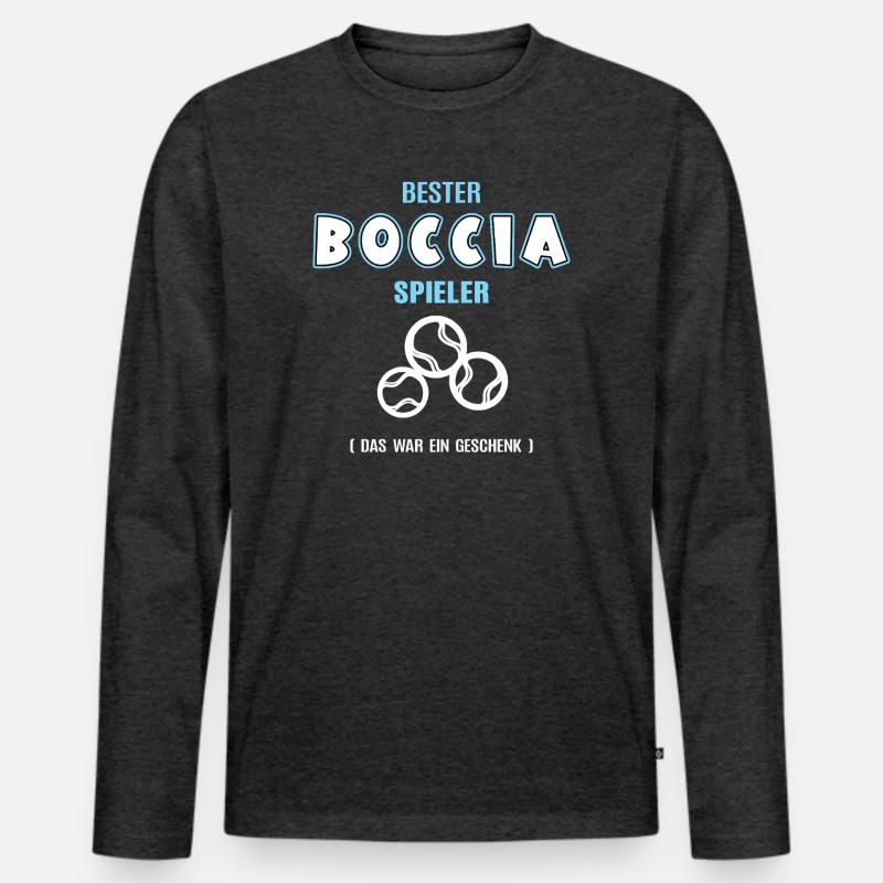 Bester Boccia Spieler Bocciaer Bocciaspieler Boule - Männer Premium Bio Langarmshirt - Anthrazit meliert