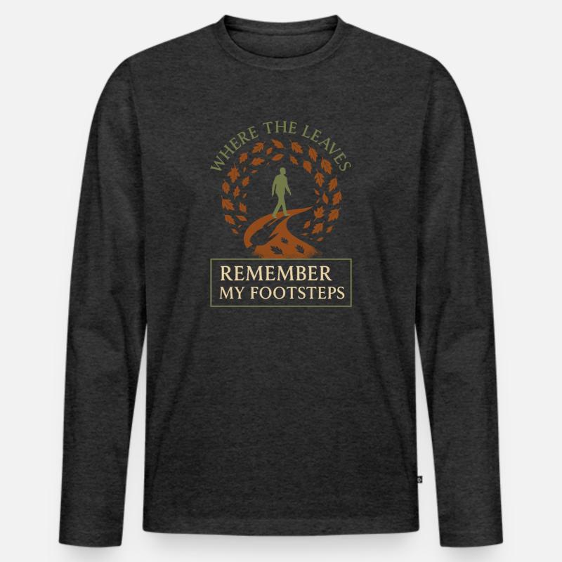 Forest Walk Overthinker Mental Reset - Männer Premium Bio Langarmshirt - Anthrazit meliert