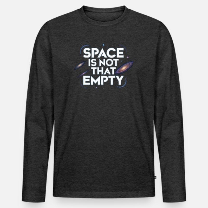 Astronom Galaxy Outerspace Universe Astronomie - Männer Premium Bio Langarmshirt - Anthrazit meliert