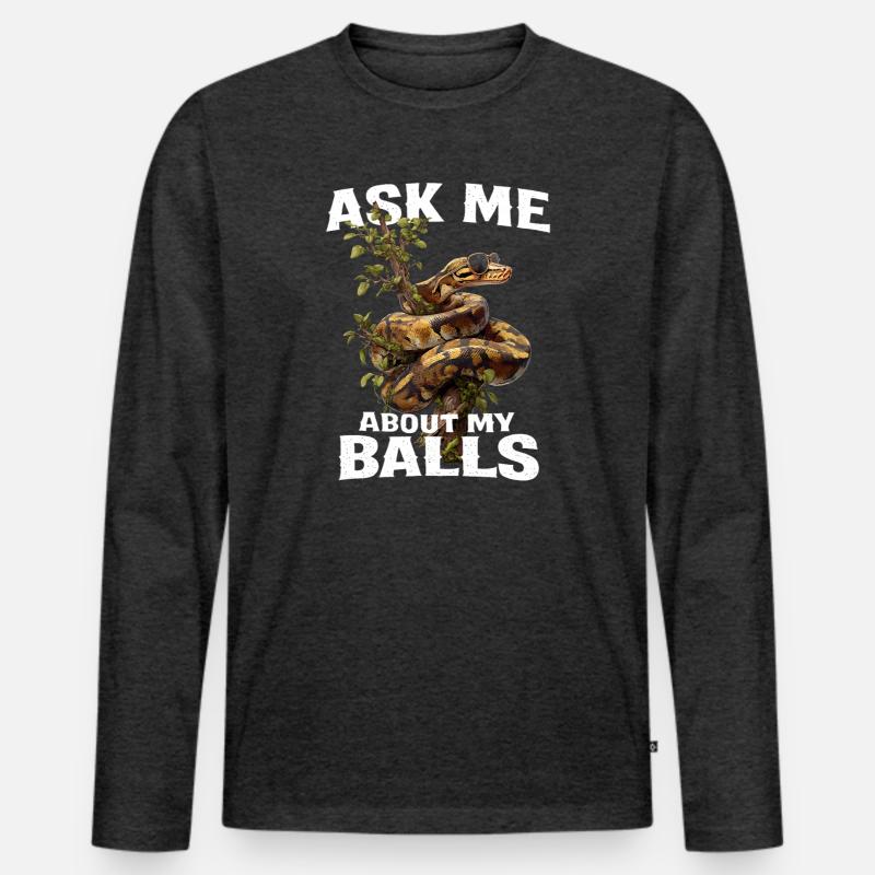 Python roi Serpents Amateurs de terrarium Python T-shirt manches longues Premium bio Homme