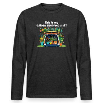 Lustige Gartenarbeit-spaßmütter - Männer Premium Bio Langarmshirt - Anthrazit meliert - Vorne - Nico (187cm)