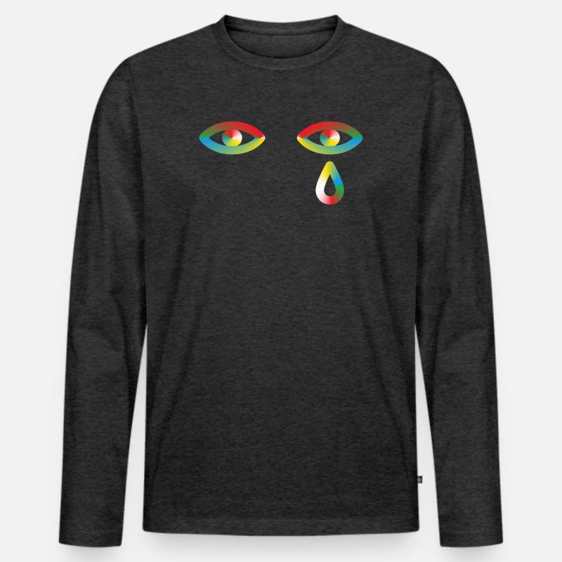 Your ignorance makes me cry - Männer Premium Bio Langarmshirt - Anthrazit meliert