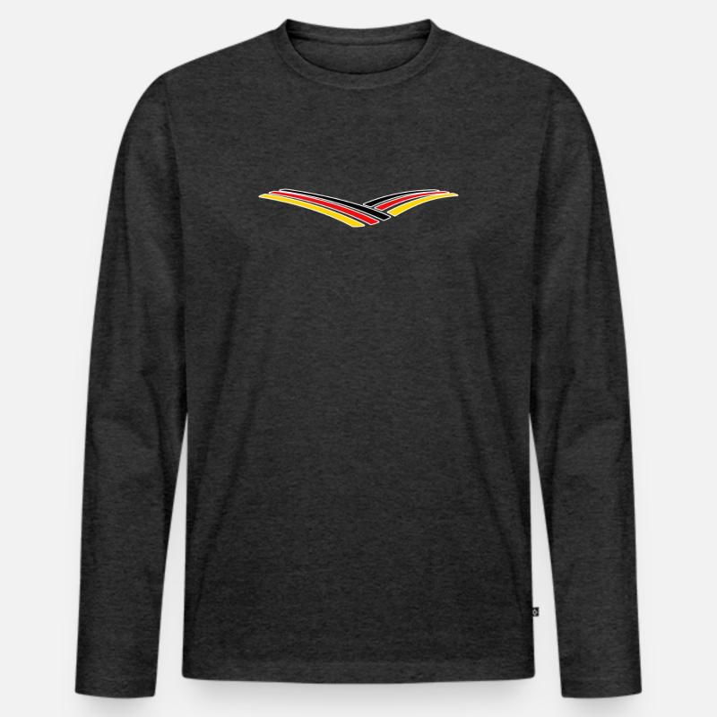 DL13 - Männer Premium Bio Langarmshirt - Anthrazit meliert