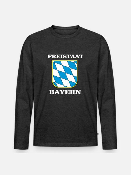 by_signet_schrift - Männer Premium Bio Langarmshirt - Anthrazit meliert