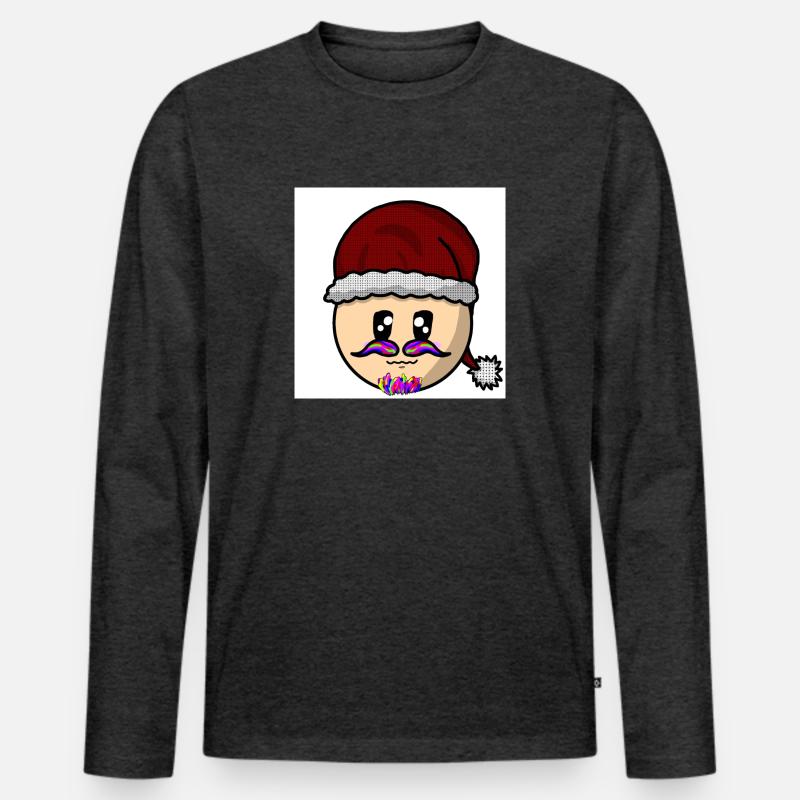Hoho - Männer Premium Bio Langarmshirt - Anthrazit meliert