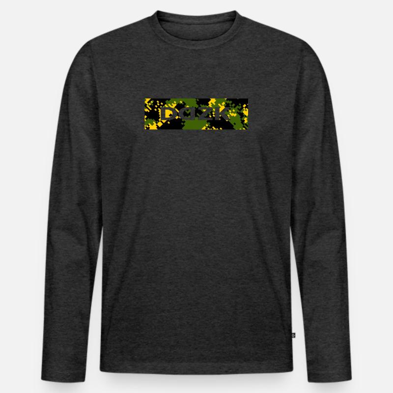 Cammo DDZK GTA - Männer Premium Bio Langarmshirt - Anthrazit meliert