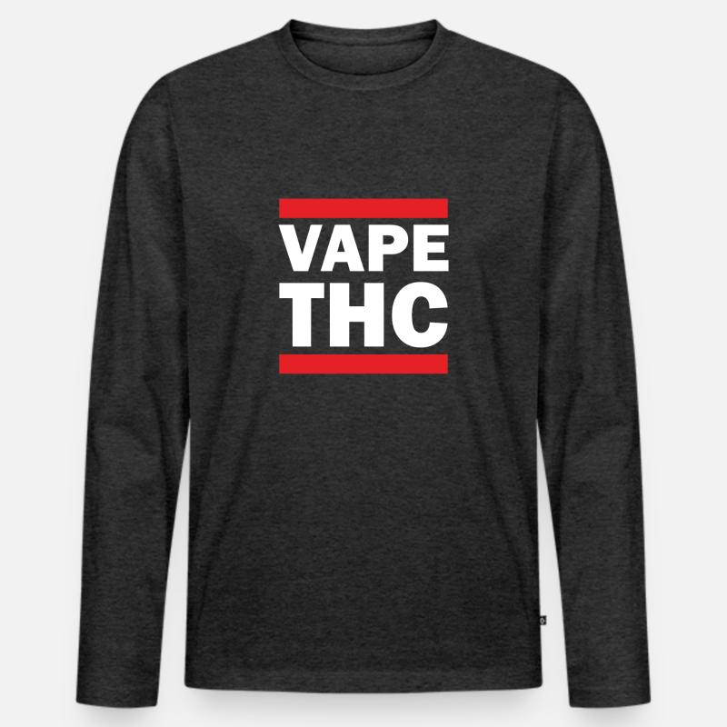 Vape THC Blanc T-shirt manches longues Premium bio Homme