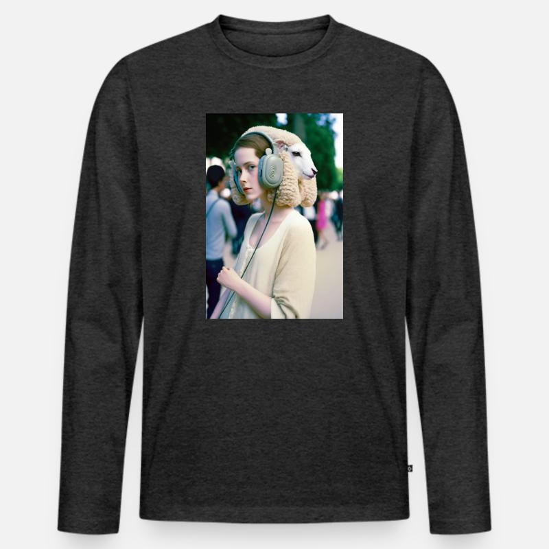Anthropomorph 10 - Männer Premium Bio Langarmshirt - Anthrazit meliert
