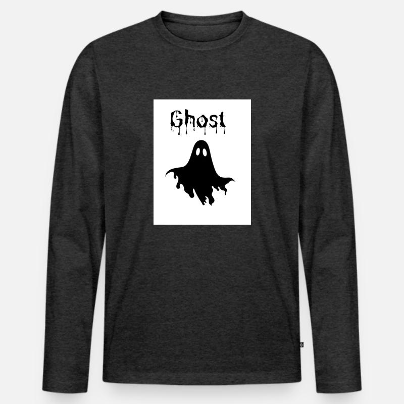 Ghost - Männer Premium Bio Langarmshirt - Anthrazit meliert