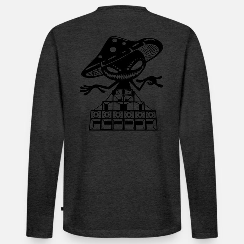 psylosoundsystem small - Männer Premium Bio Langarmshirt - Anthrazit meliert