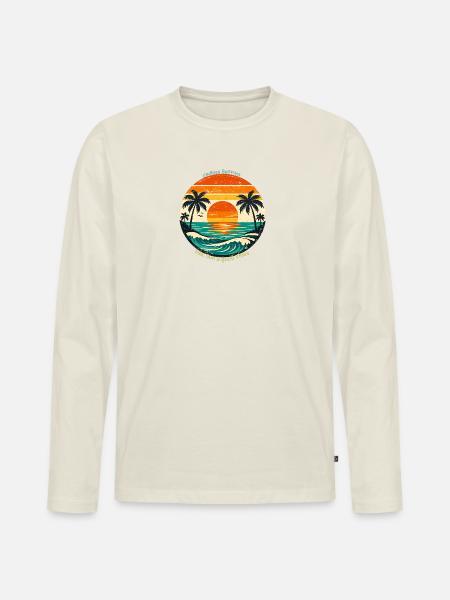 Endless Summer: Sea, Sun & Vibes - Men's Premium Organic Long Sleeve Shirt - off white