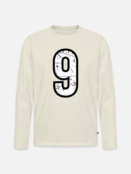 9 - Männer Premium Bio Langarmshirt - Naturweiß