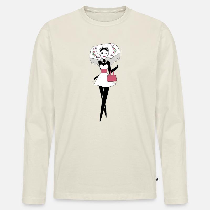KLANK A HANKA - Männer Premium Bio Langarmshirt - Naturweiß