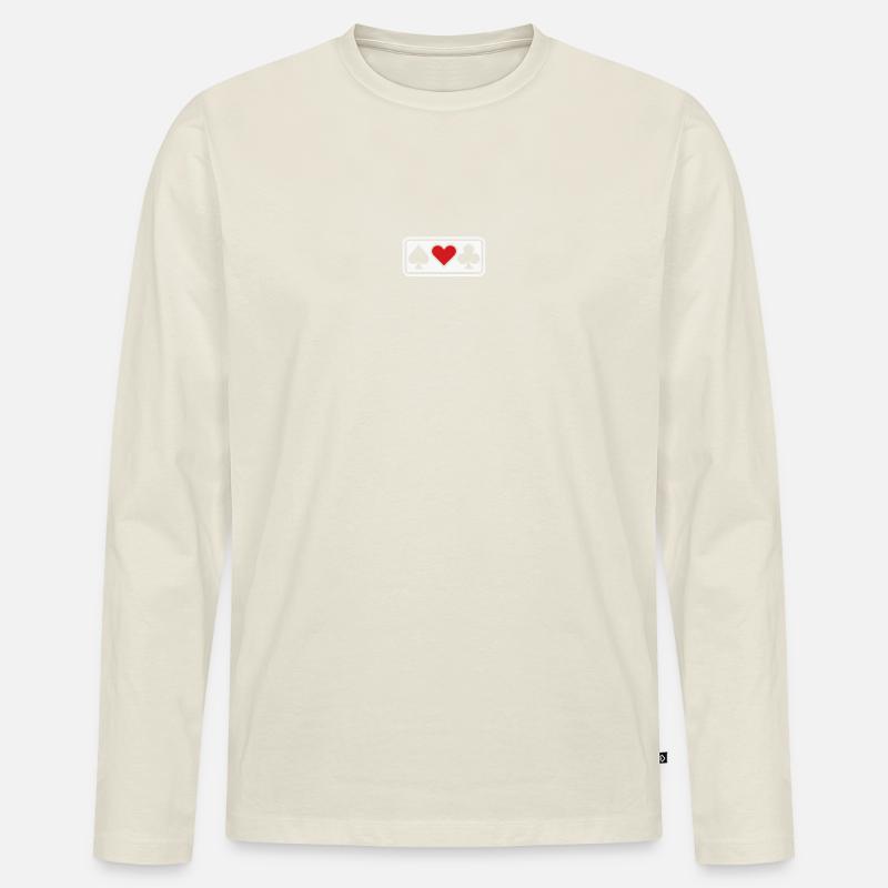 TRIPLAS - Männer Premium Bio Langarmshirt - Naturweiß