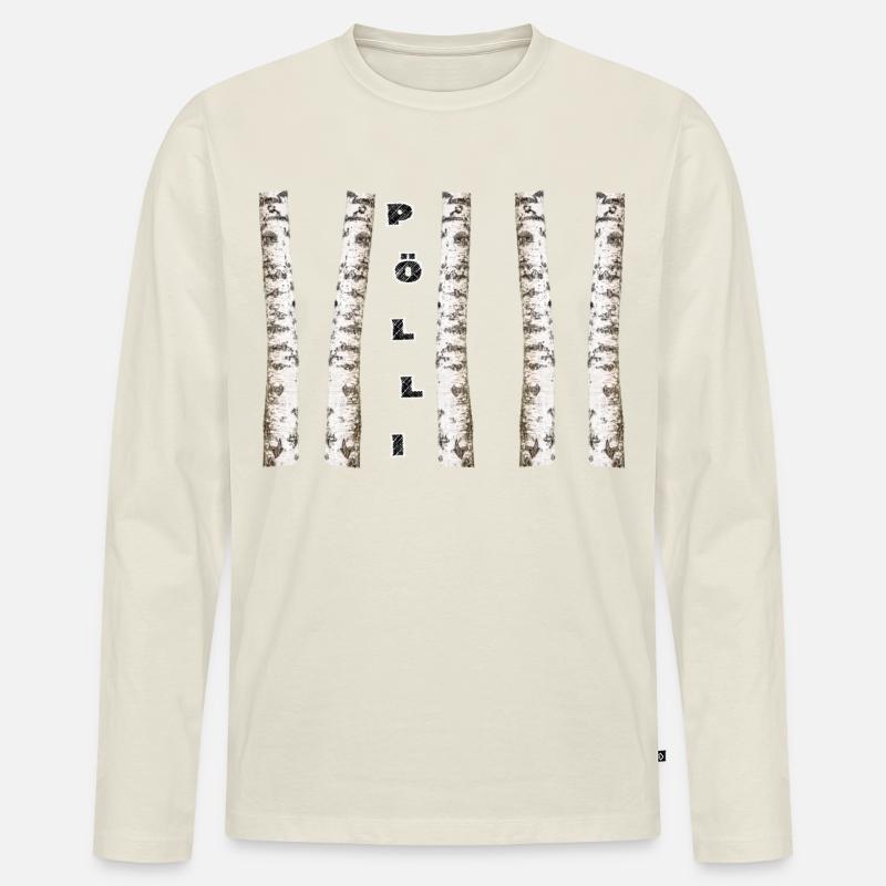 EULE - Männer Premium Bio Langarmshirt - Naturweiß