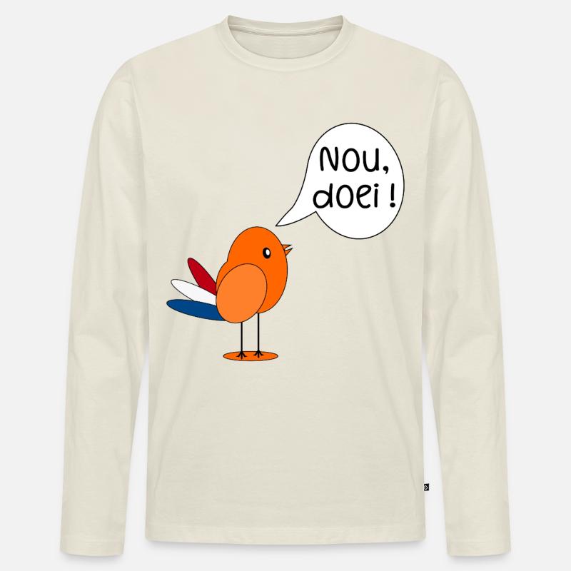 Na dann, tschüss - Männer Premium Bio Langarmshirt - Naturweiß