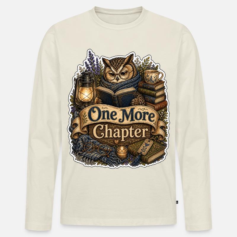 One More Chapter - Männer Premium Bio Langarmshirt - Naturweiß