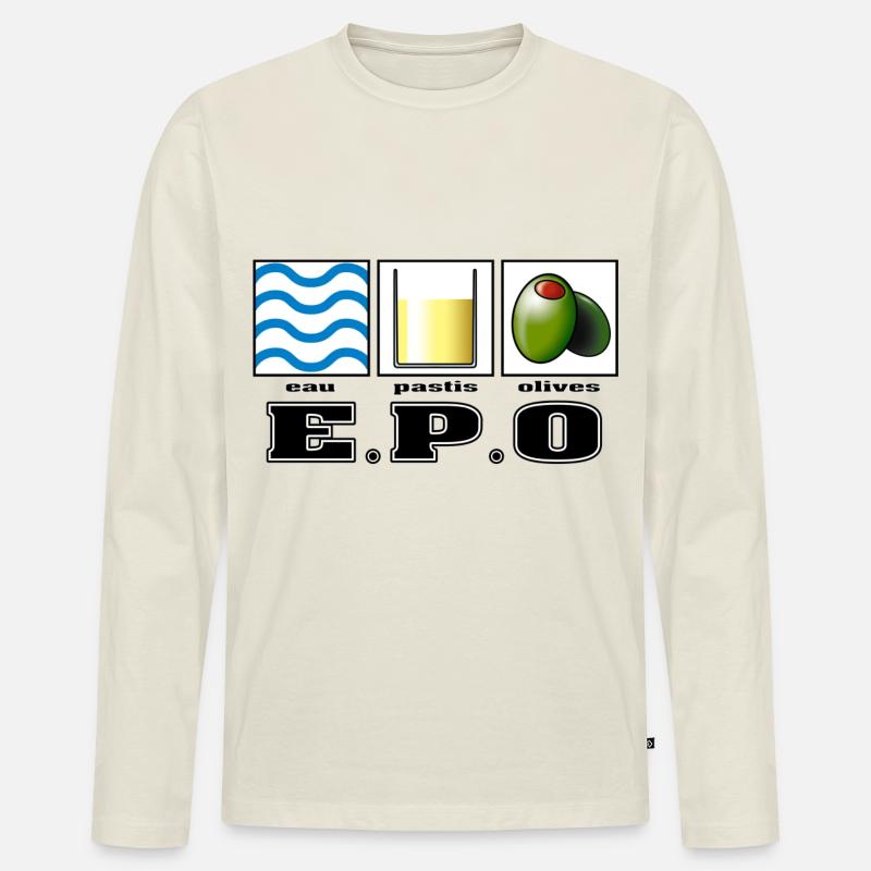 epo - Männer Premium Bio Langarmshirt - Naturweiß