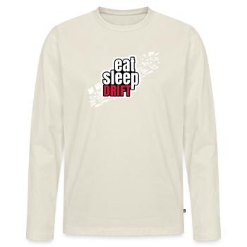 Manger la dérive du sommeil - T-shirt manches longues Premium bio Homme - blanc cassé - Devant - Nico (187cm)