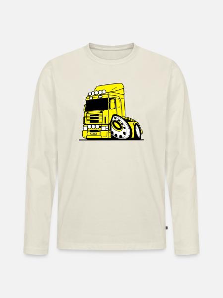 V8 truck Vabis - Men's Premium Organic Long Sleeve Shirt - off white