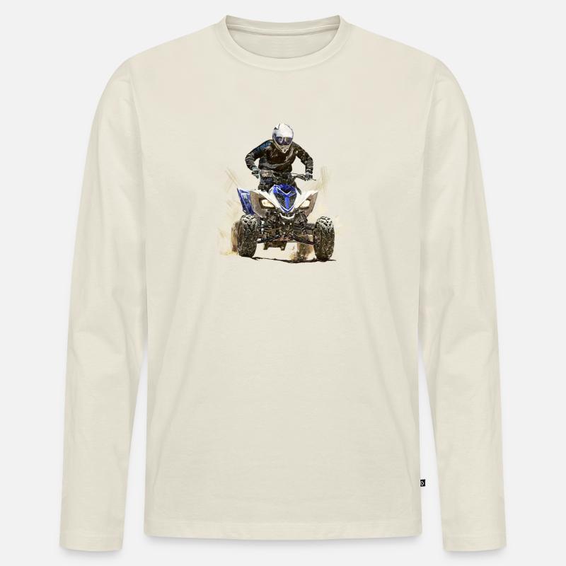 quadrocycle - Männer Premium Bio Langarmshirt - Naturweiß