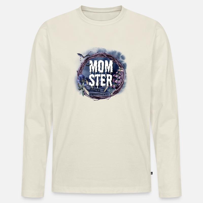 Halloween Hexe - Männer Premium Bio Langarmshirt - Naturweiß