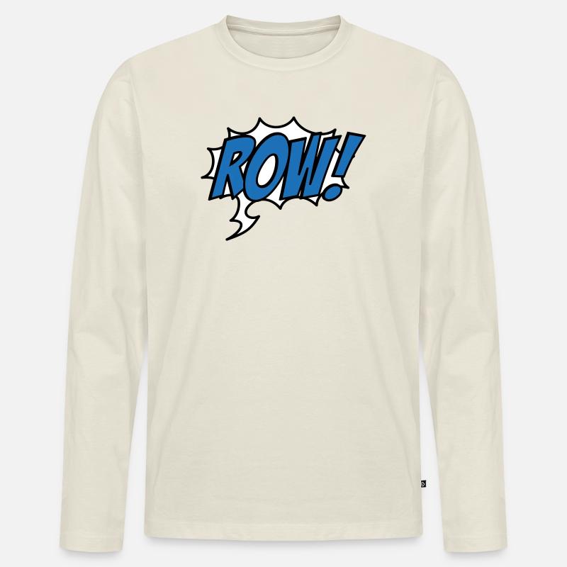 rudern - Männer Premium Bio Langarmshirt - Naturweiß