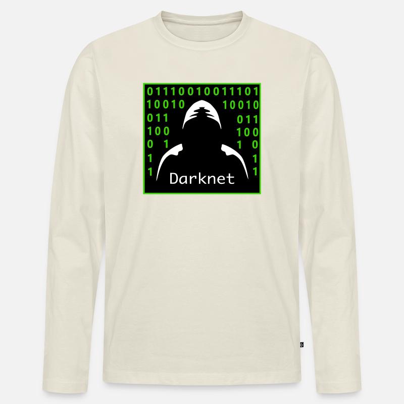 Darknet - Männer Premium Bio Langarmshirt - Naturweiß