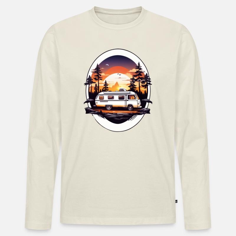 Camper - Männer Premium Bio Langarmshirt - Naturweiß