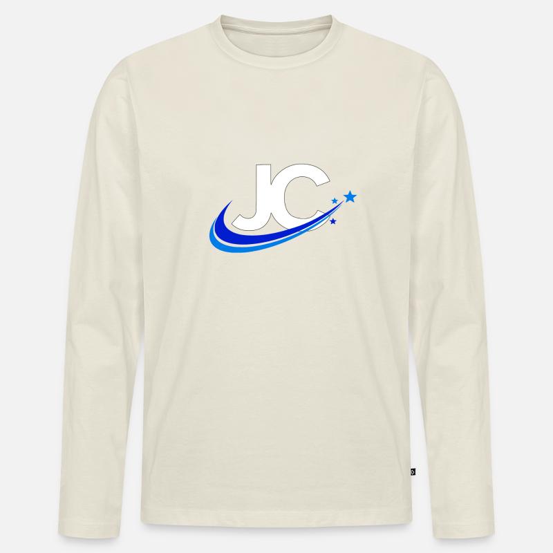 JC - Männer Premium Bio Langarmshirt - Naturweiß